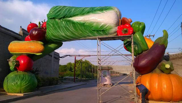 雕塑蔬菜生态门