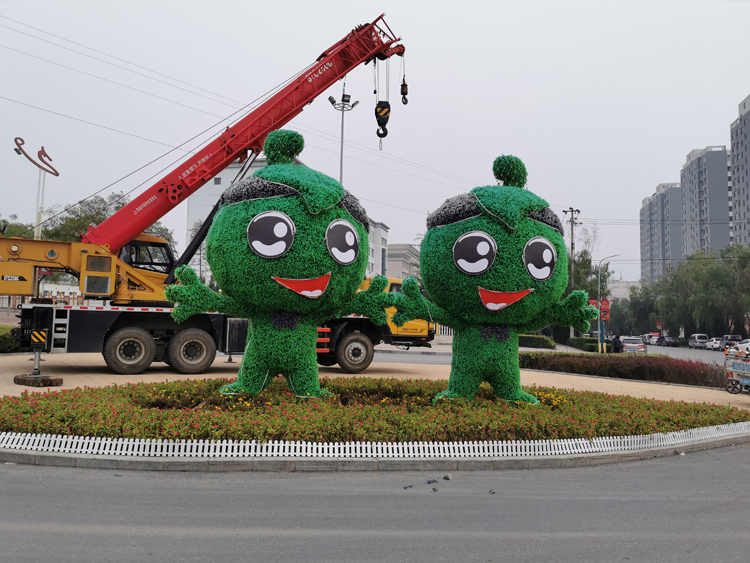 绿雕,立体花坛,五色草造型